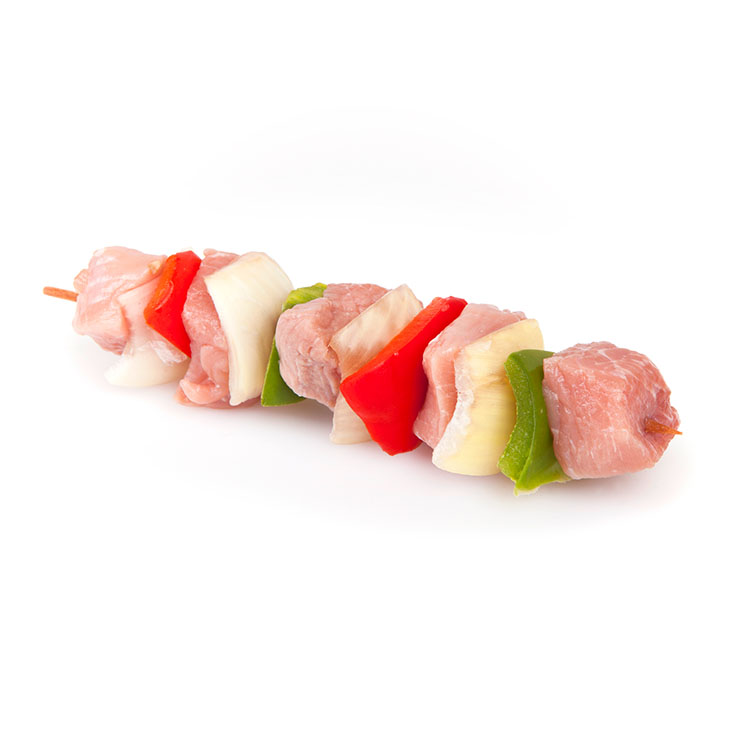 BROCHETA MARINADA DE POLLO 90GR UNIDAD