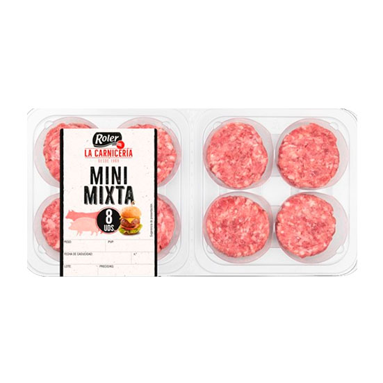 MINI BURGUER MEAT MIXTA ROLER 8U 35G/U