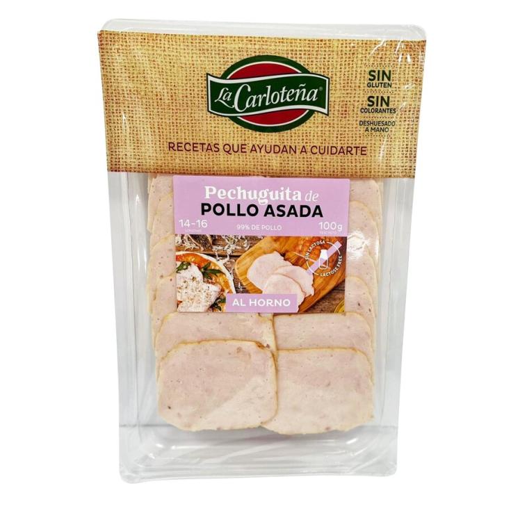 PECHUGA POLLO ASADA LONCHAS LA CARLOTEÑA 100G