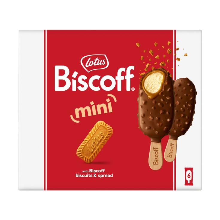 HELADO BOMBON MINI BISCOFF LOTUS BAKERIES P6 60ML/U