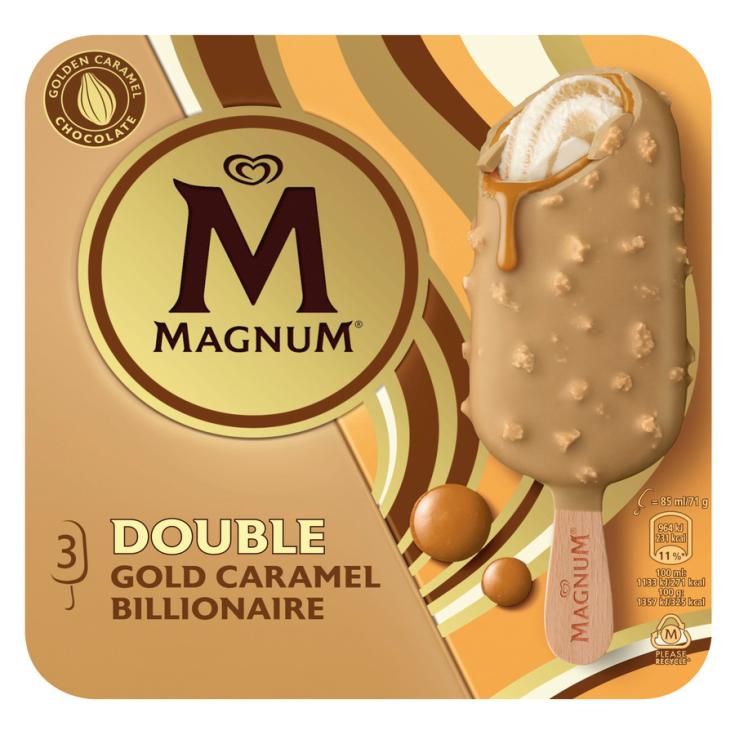 HELADO DOUBLE GOLD CARAMEL MAGNUM P3 85ML