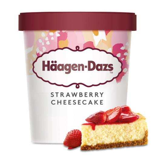 HELADO TARRINA STRAWBERRY CHEESECAKE HAAGEN DAZS 460ML