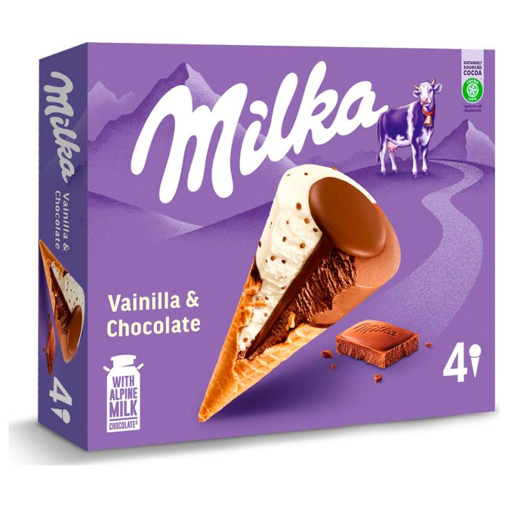 CONO VAINILLA CHOCOLATE MILKA P4